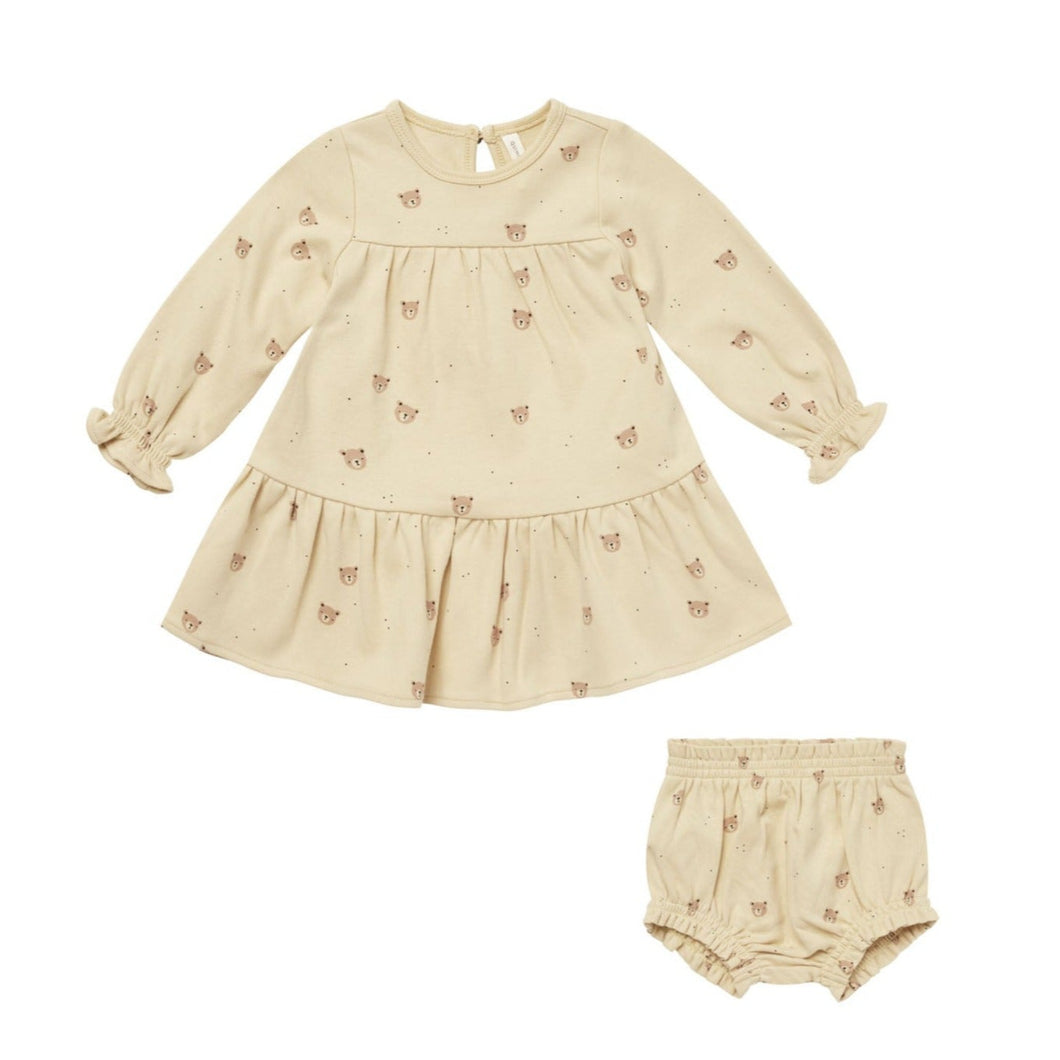 Quincy Mae - Tiered Jersey Dress (Bears)