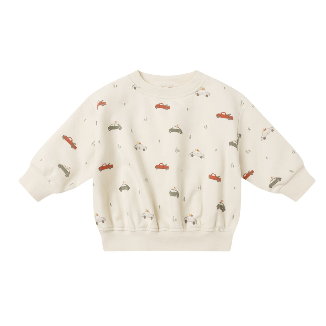 Quincy Mae - Relaxed Fleece Sweatshirt (Cars)