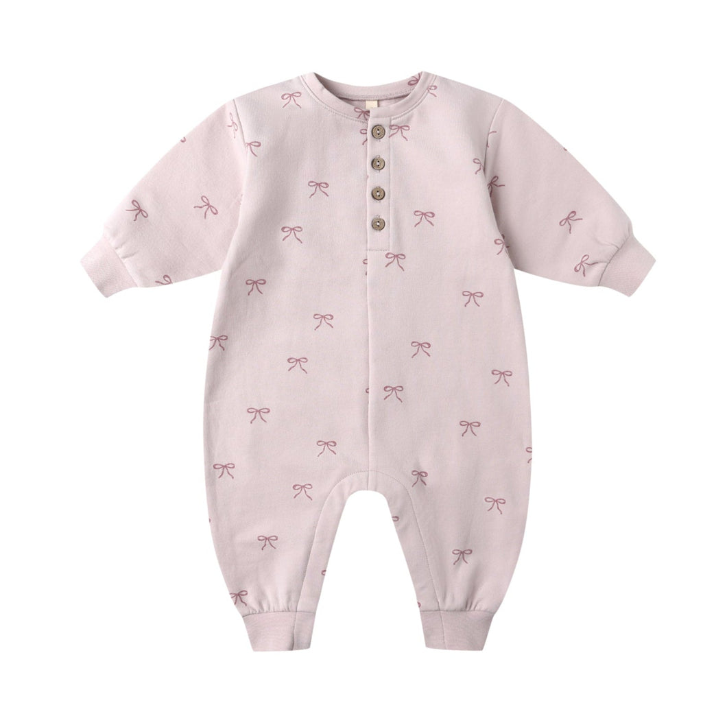 [🎄] Quincy Mae - Relaxed Fleece Jumpsuit (Bows)