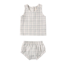 Load image into Gallery viewer, Quincy Mae - Woven Tank Set (Blue Plaid)
