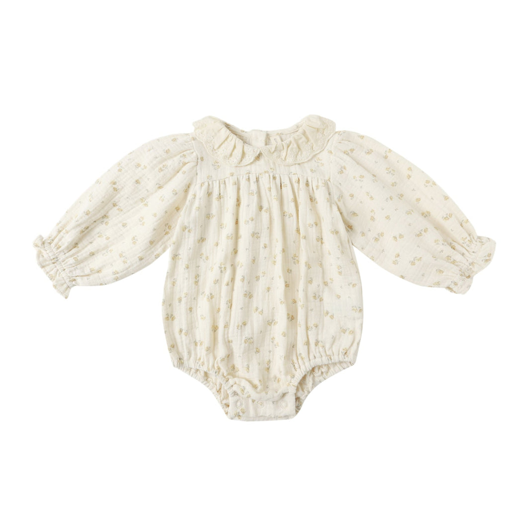 Quincy Mae - Callie Romper (Golden Floral)