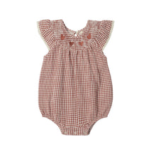 Load image into Gallery viewer, Quincy Mae - Lenore Romper Red Gingham
