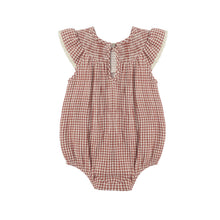Load image into Gallery viewer, Quincy Mae - Lenore Romper Red Gingham
