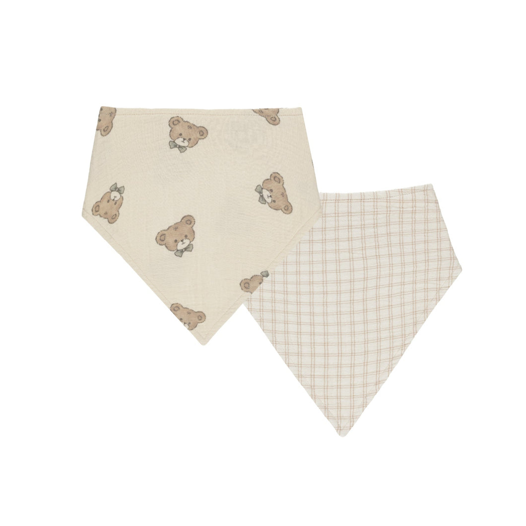 Quincy Mae - Bandana Scarf 2 Packs (Teddy / Oat Check)