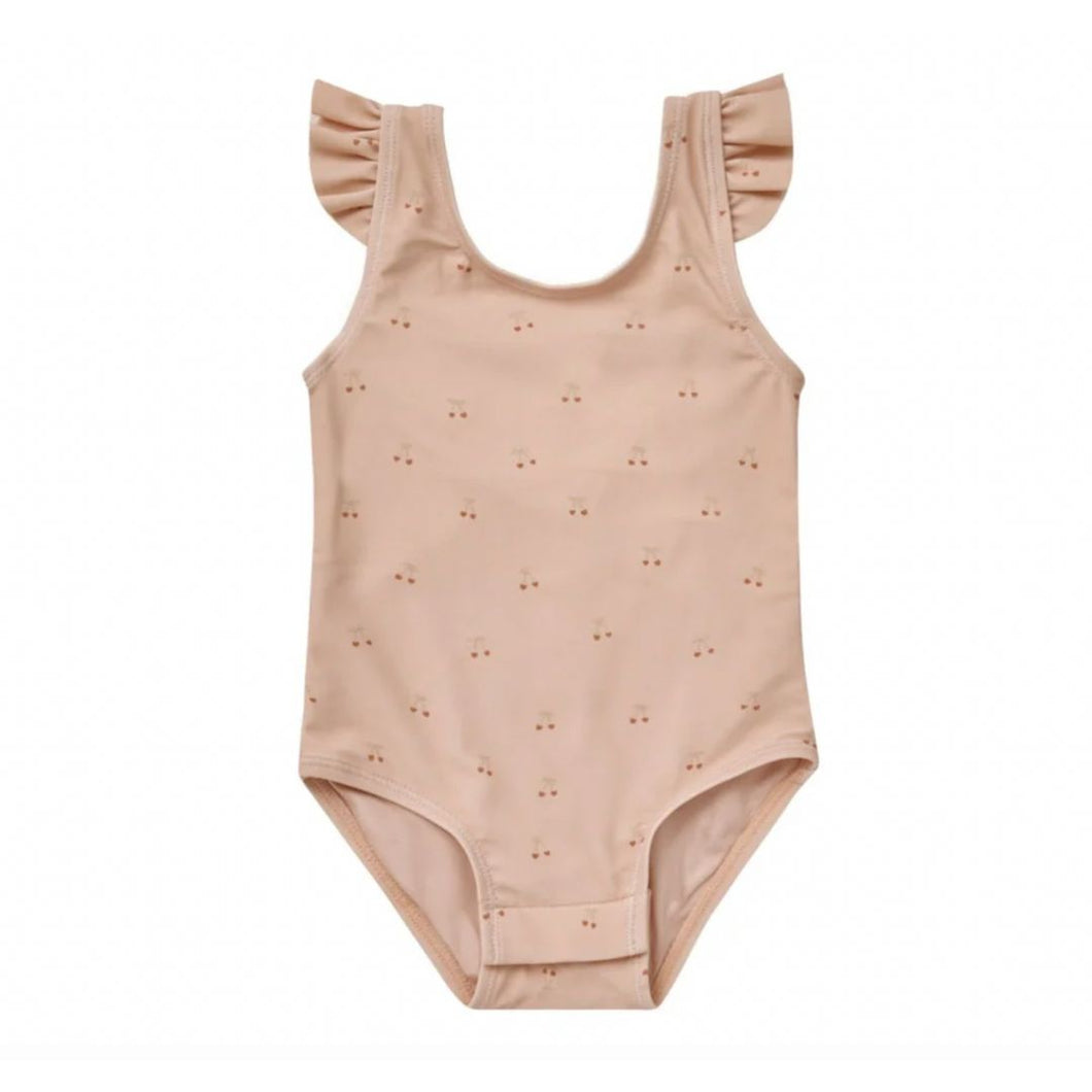 Quincy Mae - Flutter One-Piece Swimsuit (Cherries) 18-24M