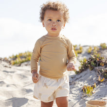 Load image into Gallery viewer, Quincy Mae - Rashguard (Honey) + Tiger Swimpants 2-3Y

