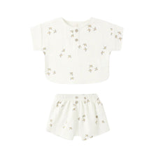Load image into Gallery viewer, Quincy Mae - Woven Boxy Top + Short Set (Birds)

