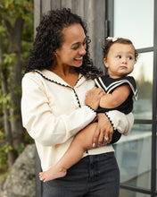 Load image into Gallery viewer, Rylee + Cru - Sailor Romper (Black)
