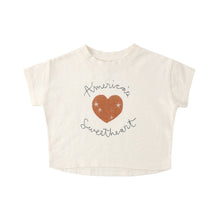Load image into Gallery viewer, Baby t-shirt with 'America's Sweetheart' design on a white background
