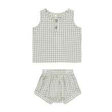 Load image into Gallery viewer, Rylee + Cru - Baby Tank Set (Eucalyptus Gingham)
