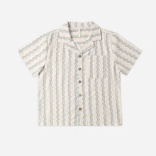 Load image into Gallery viewer, Rylee + Cru - Lapel Collar Shirt (Wave Stripe) 4-5Y
