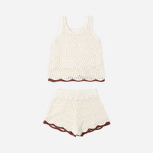 Load image into Gallery viewer, Rylee + Cru - Crochet Tank Set (Natural)
