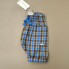 Load image into Gallery viewer, Guapoo - 有機棉寬褲 Sky Blue Check
