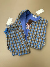 Load image into Gallery viewer, Guapoo - 有機棉寬褲 Sky Blue Check

