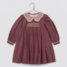 Load image into Gallery viewer, Little Cotton Clothes - Velvet Ruby Dress in Sugarplum (18M-7Y)
