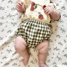 Load image into Gallery viewer, Organic Zoo - Olive Gingham Bloomers
