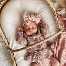 Load image into Gallery viewer, Bambi Eyelet Topknot - Dusty Pink
