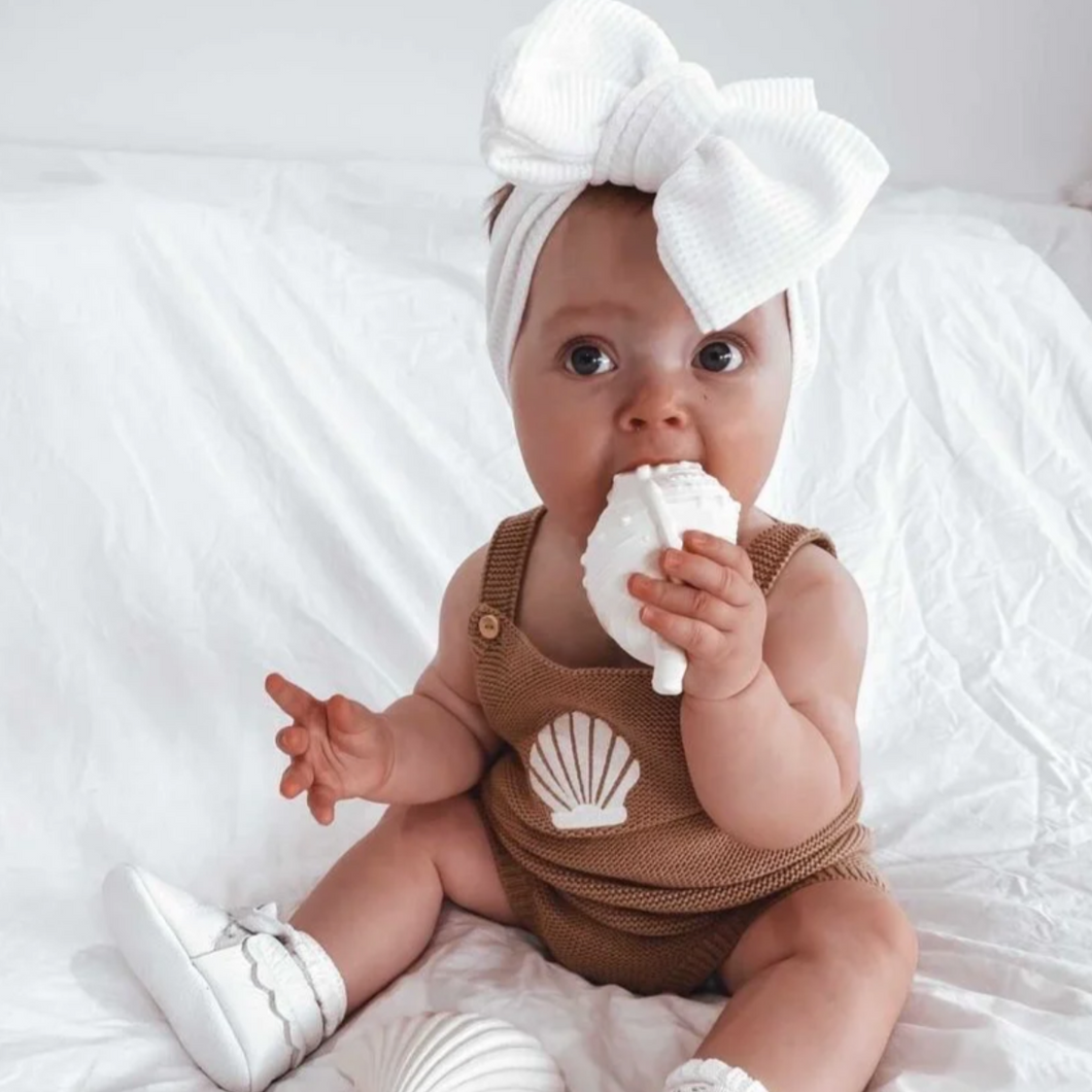 Waffle Topknot - White