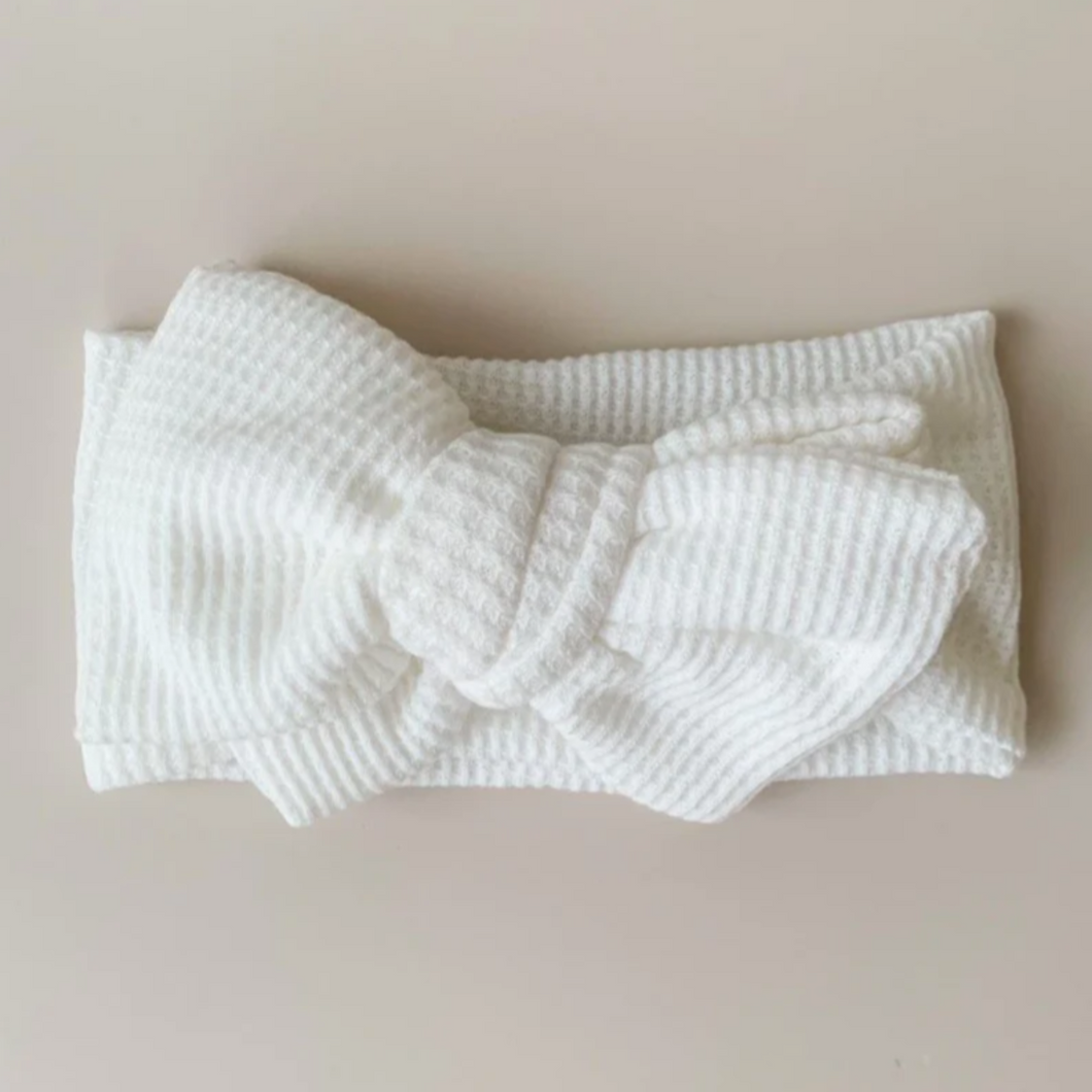 Waffle Topknot - White