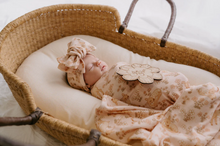 Load image into Gallery viewer, My Dearest Jersey Swaddle + Topknot Set
