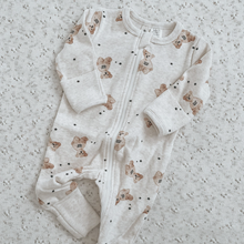 Load image into Gallery viewer, Teddy Oatmeal Zip Up Jumpsuit
