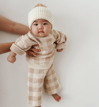 Load image into Gallery viewer, Gingham Knit Jumper and Pant Set
