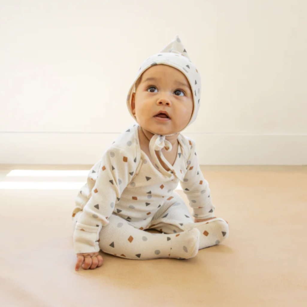 Quincy Mae - Ribbed Baby Jumpsuit (Geo)