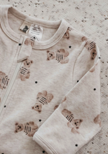 Load image into Gallery viewer, Teddy Stripes Zip Up Jumpsuit 3-6M
