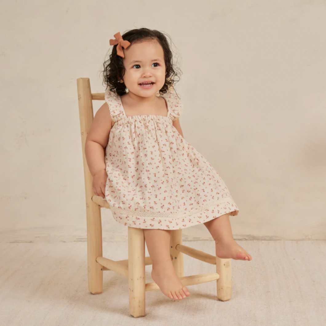 Quincy Mae - Ruffle Tank Dress + Bloomer (Clay Ditsy)