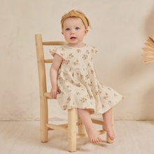 將圖片載入圖庫檢視器 Quincy Mae - Flutter Sleeve Dress (Honey Flower) 18-24M
