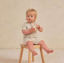Load image into Gallery viewer, Quincy Mae - Short Sleeve One Piece (Ash Stripe)
