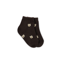 Load image into Gallery viewer, Jamie Kay - Bobbie Bear Sock - Jacquard Brownie 2-4Y
