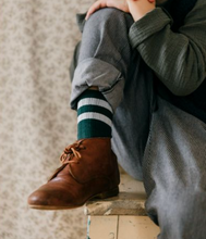 Load image into Gallery viewer, Collegien | Nico - Varsity Crew Socks (Pearl Grey)
