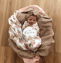 Load image into Gallery viewer, Organic Rosette Swaddle Wrap
