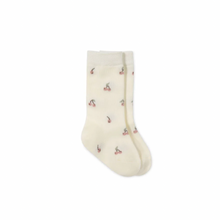 Load image into Gallery viewer, Jamie Kay - Evelyn Sock - Cherry Love Egret 1-2Y
