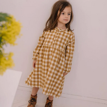 Load image into Gallery viewer, Studio Bohème - Vermont Dress (Vichy Caramel) 18M
