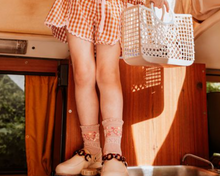 將圖片載入圖庫檢視器 Collegien | Camelia - Jacquard Flower Ankle Socks (Snow White)
