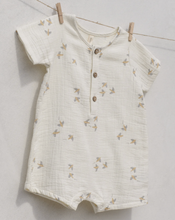 Load image into Gallery viewer, Quincy Mae - Short Sleeve Woven Romper (Birds)
