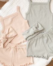 Load image into Gallery viewer, Quincy Mae - Pointelle Tank + Shortie Set (Melon)
