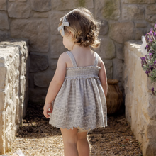 Load image into Gallery viewer, Quincy Mae - Mae Smocked Top + Bloomer Set (Sage Gingham)
