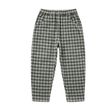 將圖片載入圖庫檢視器 Studio Boheme - 法蘭絨棉蘿蔔褲 (Grey Gingham) 18M-8Y
