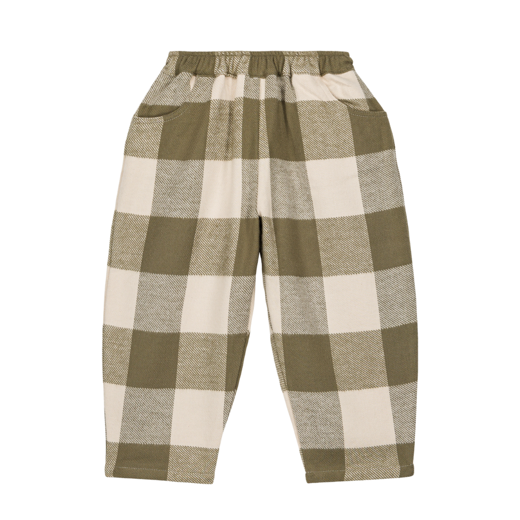 Studio Boheme -  Carrot Pants (Kaki Gingham)