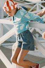 Load image into Gallery viewer, Tiny Cottons - Stripes Denim Shorts (Light Wash Denim)
