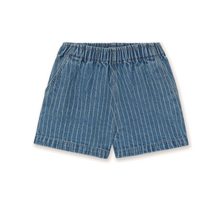 Load image into Gallery viewer, Tiny Cottons - Stripes Denim Shorts (Light Wash Denim)
