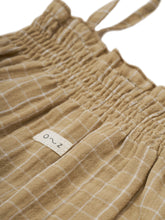 Load image into Gallery viewer, Organic Zoo - Grid Check Spaghetti Bodysuit Wheat
