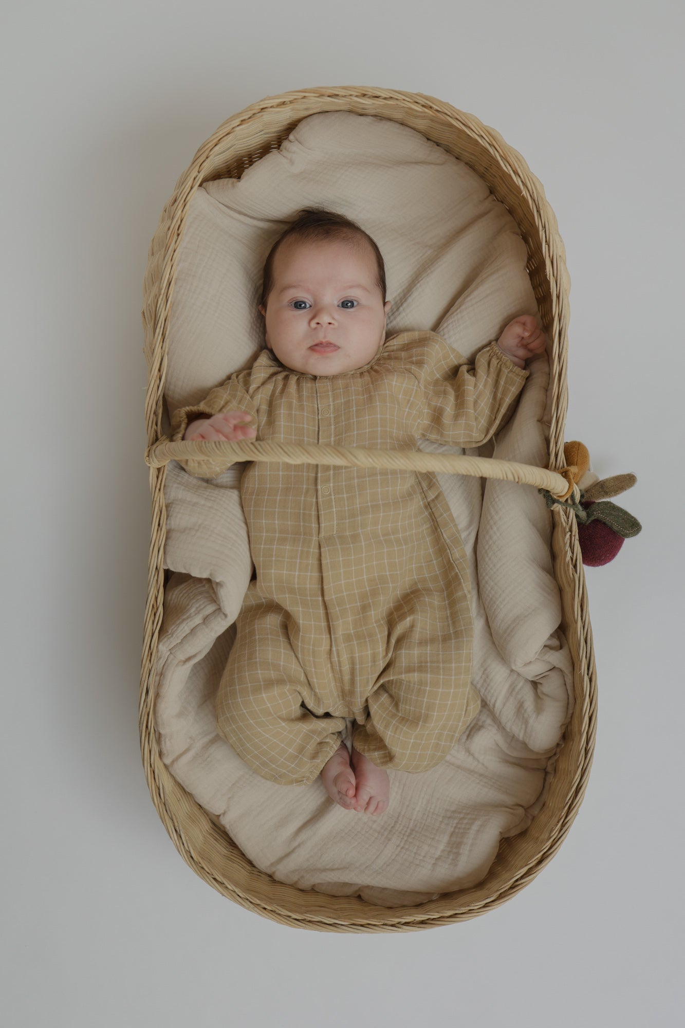 Organic Zoo - Grid Check Onesie Wheat 6-12M – Everlybee