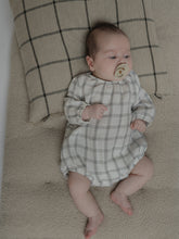 Load image into Gallery viewer, Organic Zoo - Navy Window Check Long Sleeve Bodysuit
