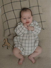 Load image into Gallery viewer, Organic Zoo - Navy Window Check Long Sleeve Bodysuit
