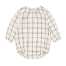 Load image into Gallery viewer, Organic Zoo - Navy Window Check Long Sleeve Bodysuit
