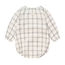 Load image into Gallery viewer, Organic Zoo - Navy Window Check Long Sleeve Bodysuit

